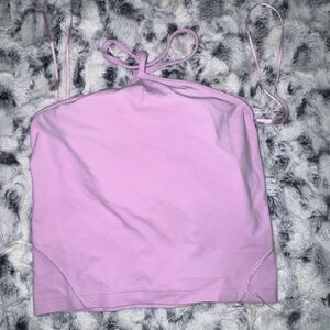 lululemon athletica Pastel Pink Halter Crop Top